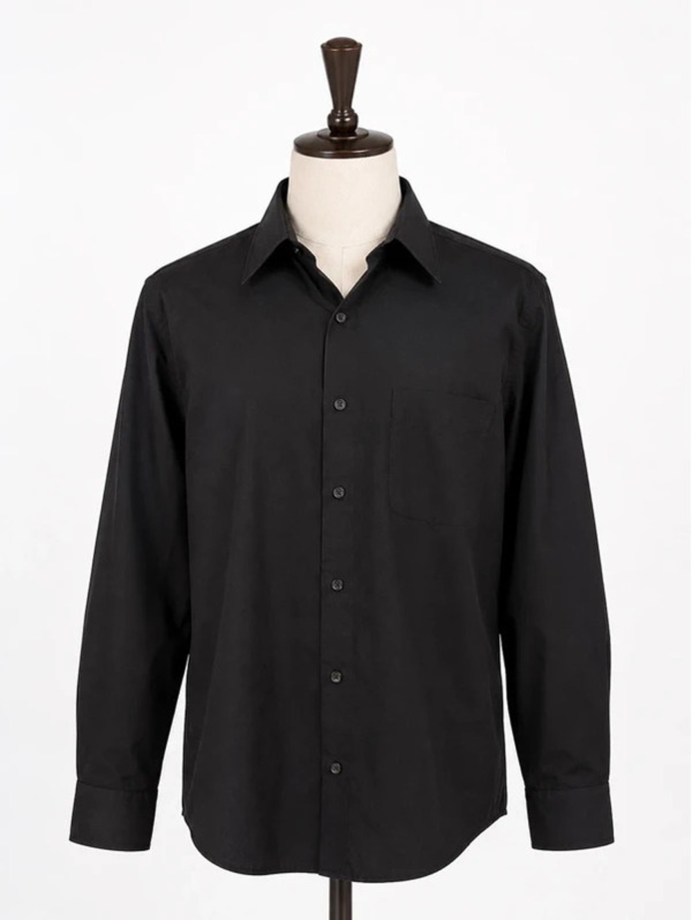 John Ashford Black Size Large Long Sleeve Button Up